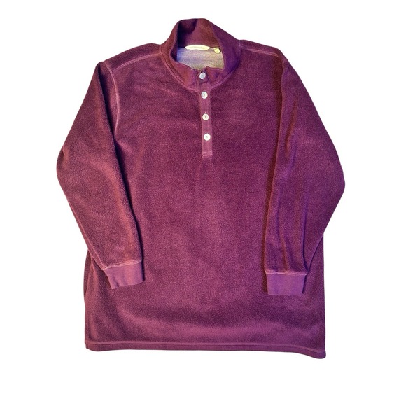 Soft Surroundings Tops - Soft Surroundings Fleece Pullover Long Sleeve Mock Neck Tunic Top Size Large